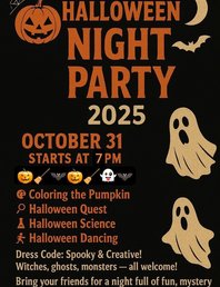 Halloween night party English