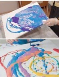 МК для взрослых - картина в технике FluidArt