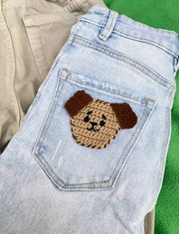 Вяжем крючком - Аппликация Щенок